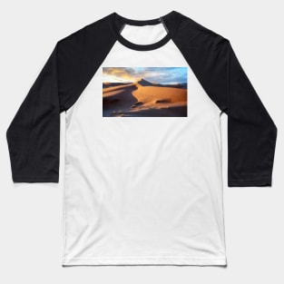 Sahara desert near Merzouga, Morocco at sunset Baseball T-Shirt